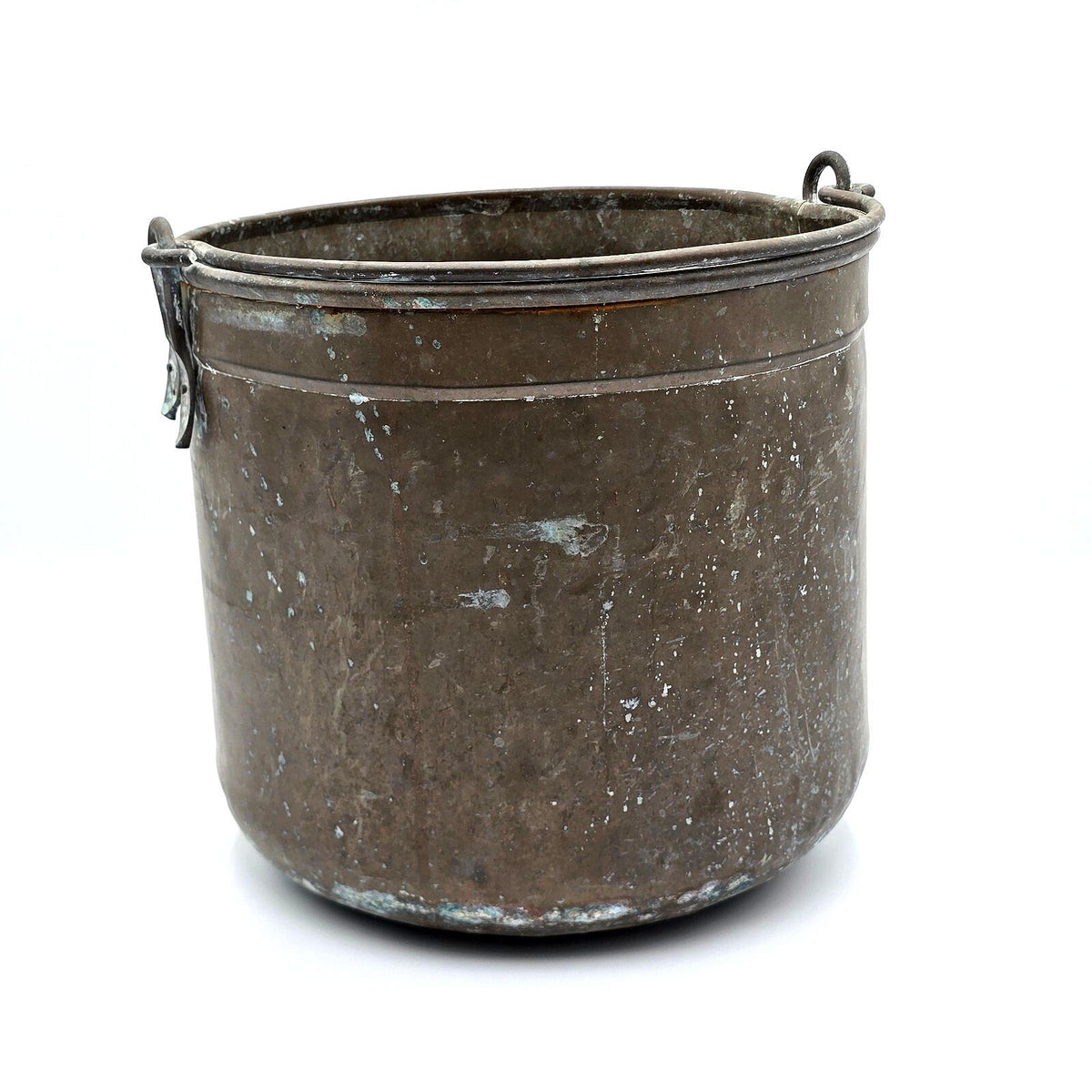 Vintage English Copper Fireside Bucket With Original Patina