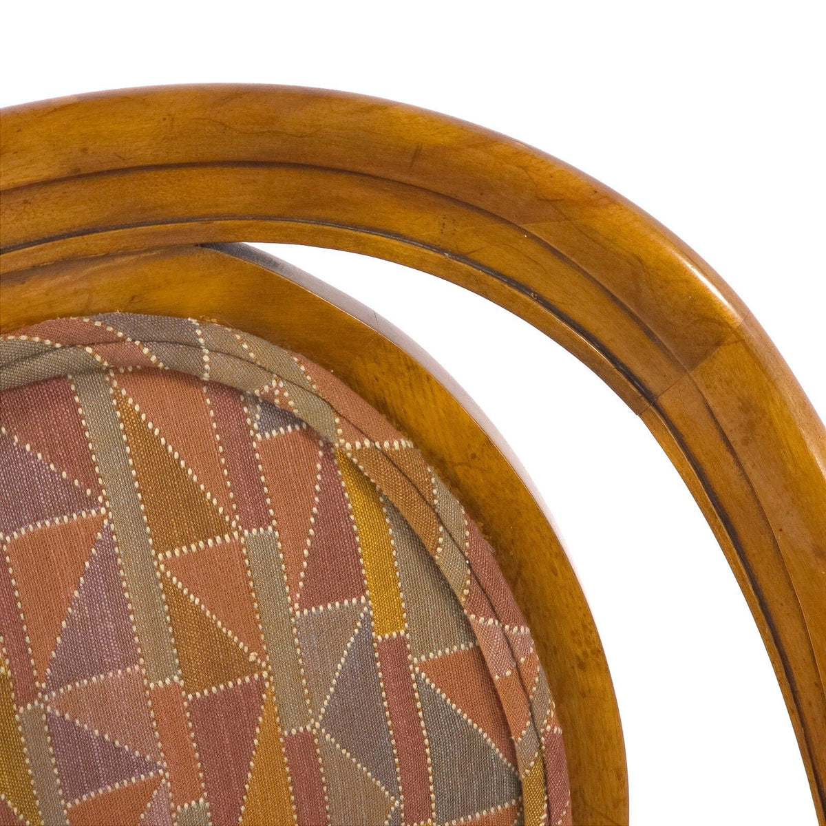 1920s French Art Deco Goose Head Dining Chairs Upholstered Pair