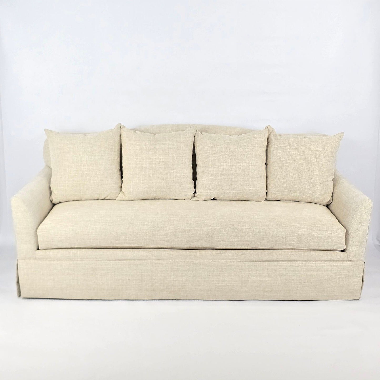 Custom Contemporary Couch with Neutral Upholstery