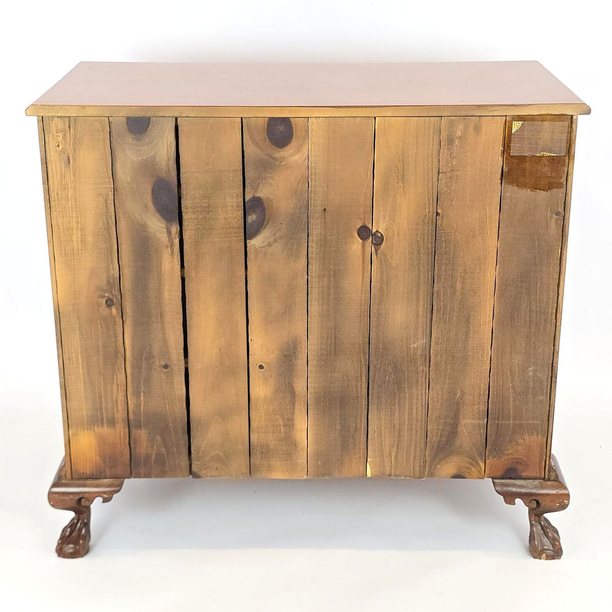 Banks Coldstone Georgian Chippendale Figured Wood 4 Drawer Chest 1990s