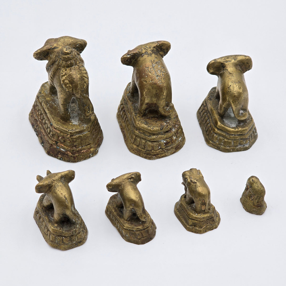 Vintage Brass Elephant Opium Weights — additional view