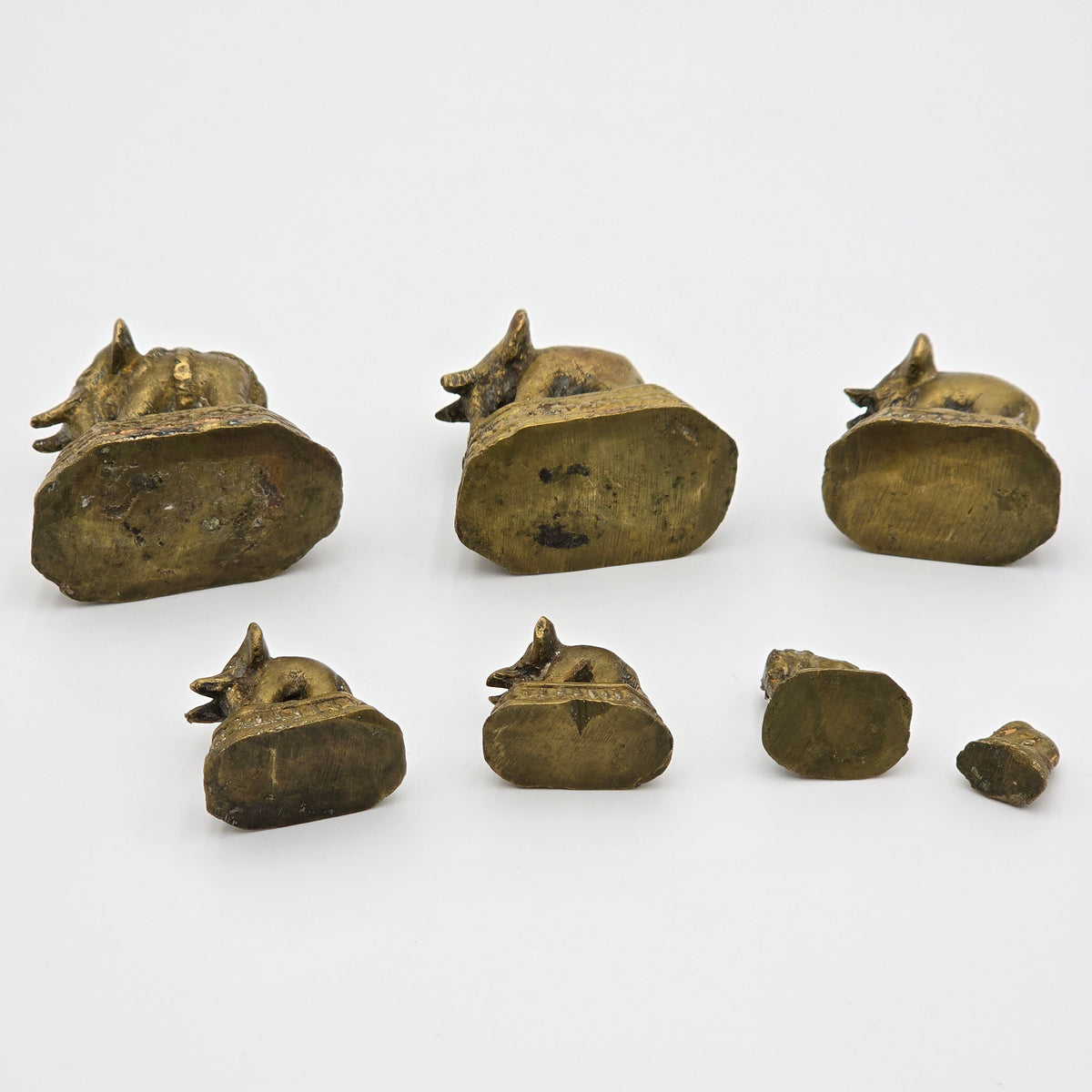 Vintage Brass Elephant Opium Weights — additional view