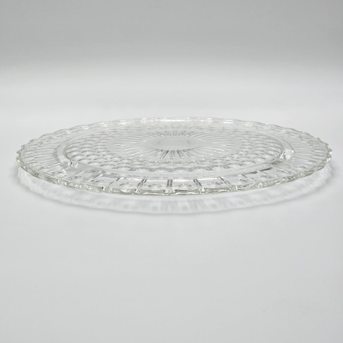 Vintage Federal Glass Company 11" Footed Serving Platter — additional view