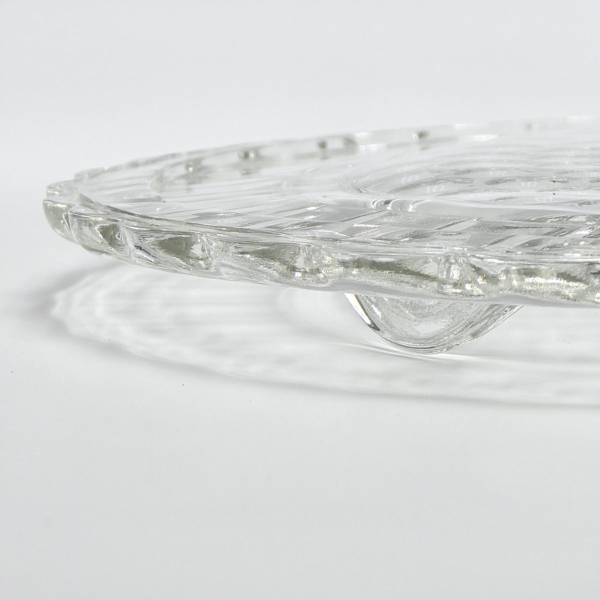Vintage Federal Glass Company 11" Footed Serving Platter — additional view